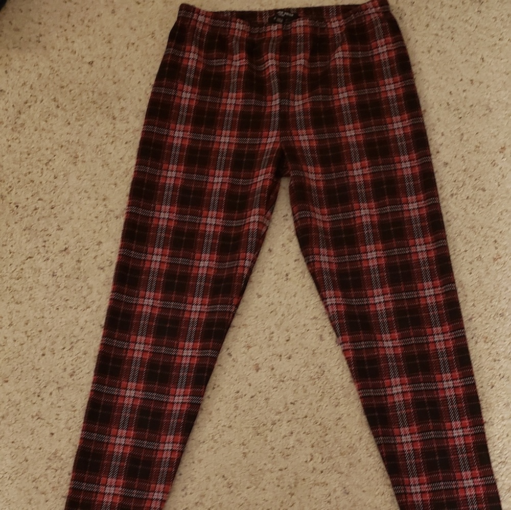Cha cha vente plaid leggings, L.